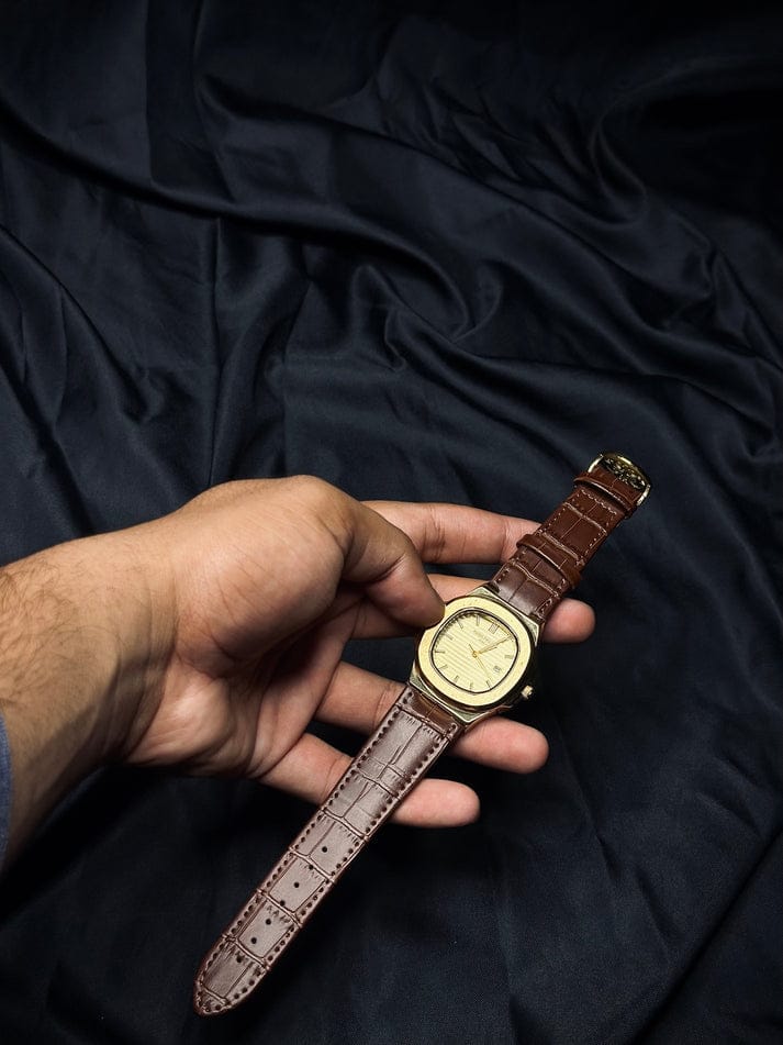 Patek Philippe Genève Leather Watch,