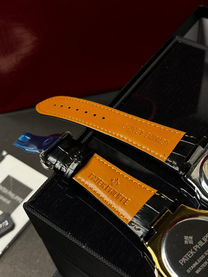Patek Philippe Genève Leather Watch,
