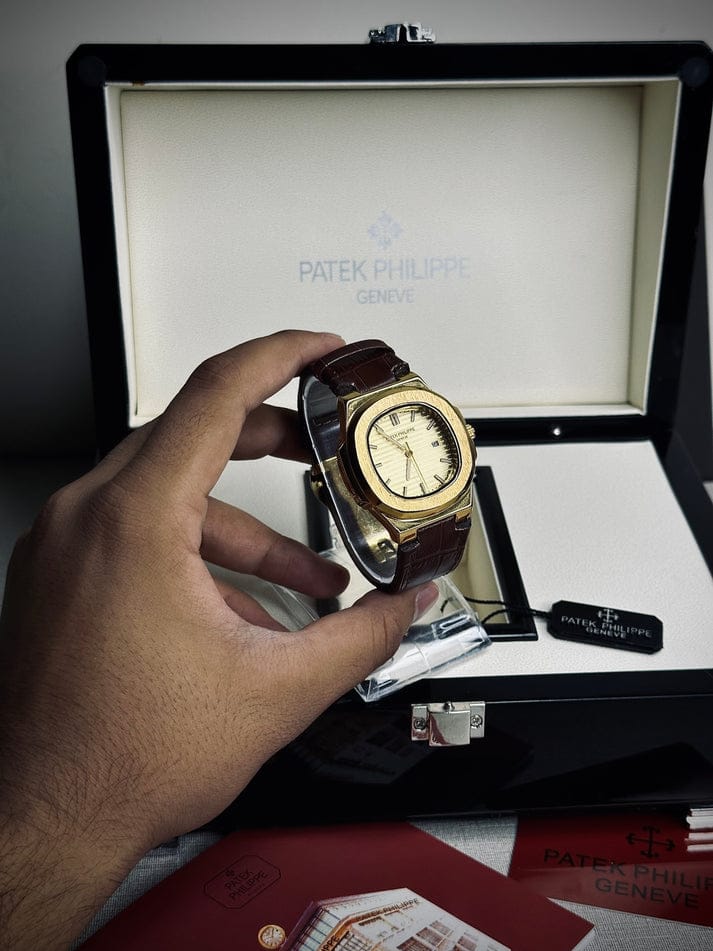 Patek Philippe Genève Leather Watch,